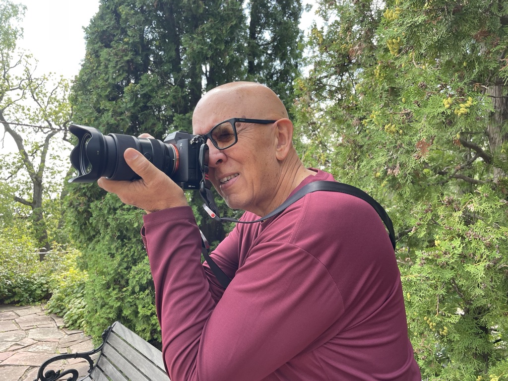 Gary Ritchey photographing outdoors